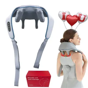 Rechargeable Wireless Neck Shoulder Massager, Portable Pain Relief Hanging Relaxation Device, Muscle Recovery, Gift Box, Home and Office Use, Stress Relief Tool