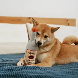 Vodka Design Plushie Toy for Dog, Sounding Interactive Chew Plush Dog Paw Toy, Dog Supplies, Pet Toys Chirping Flapping Bird silicone feeder cats Bungee Stainless Steel Martingale Collar Bite Resistant Inflatable Balls Set
