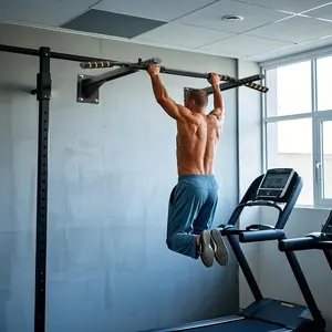 Industrial-Grade Wall Mount Pull Up Bar | 500KG Load Capacity, Versatile Home Gym Set with Hanging Straps, Perfect for Weighted Exercises, Pull Ups, Dips & Full Body Stretch, Black Heavy Duty Gear