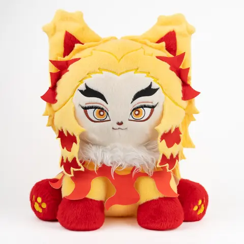 PLUSHSHOP 17in Kawaii Rengomeow Soft Fabric Animal Character Stuffed Toy - Durable Fluffy Collectible for Japanese Anime Fans, 3+ Years, Stuffed Animal Gifts, Toys & Hobbies House Decor
