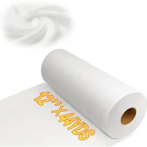 Medium Weight 45 Yards X 12 inch Fusible Interfacing for Sewing Non-Woven Iron On Fusible Fleece White Single-Sided Interfacing for Supplies, Sewing, Collars, Cuffs
