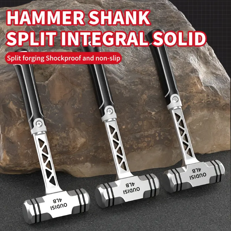 OUDISI Heavy-Duty Octagonal Hammer Work Tool, 2/3/4 lb High-Carbon Steel Head, Ergonomic Non-Slip Shock-Absorbing Grip, Impact-Resistant, Corrosion-Resistant, Durable for DIY, Masonry Work, Work Tools