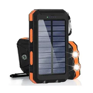 Solar Power Bank 16800mAh/27000mAh, Dual USB Ports, Built-in Cables, Flashlight, Fast Charging, Portable Charger for iPhone, Smartphones, Tablets, Ideal for Travel and Outdoor Use
