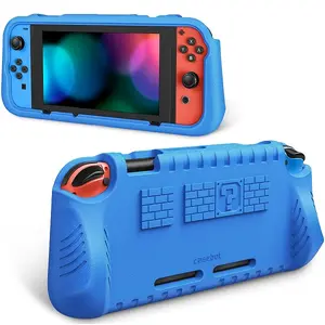 Fintie Shockproof Cover for Nintendo Switch with Ergonomic Grip and Game Card Slots, Easy to Install, Durable Handheld Game Console Protection Cover