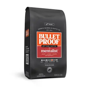 Bulletproof The Mentalist Medium-Dark Roast Ground Coffee 12 Ounces Clean Tested for Toxins Rich Full-Body Flavor Artisan Blend - Beverage, Bean