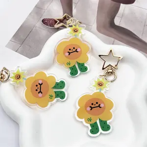 Thai CP JoongDunk Cosplay Keychain Unisex Acrylic Kawaii Flower Pendant Keyring Key Chain Bag Accessories Prop Gift