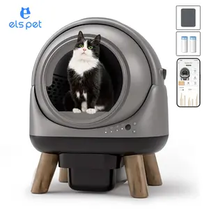 ElsPet “Orbitie” Self‑Cleaning Cat Litter Box – Multi‑Sensor Anti-Pinch Design, Up to 20 Days No Scooping, Whisper-Quiet, Odor‑Free, APP Health Monitoring, Multi‑Cat Friendly, Cozy Size for All Cats, Easy to Install