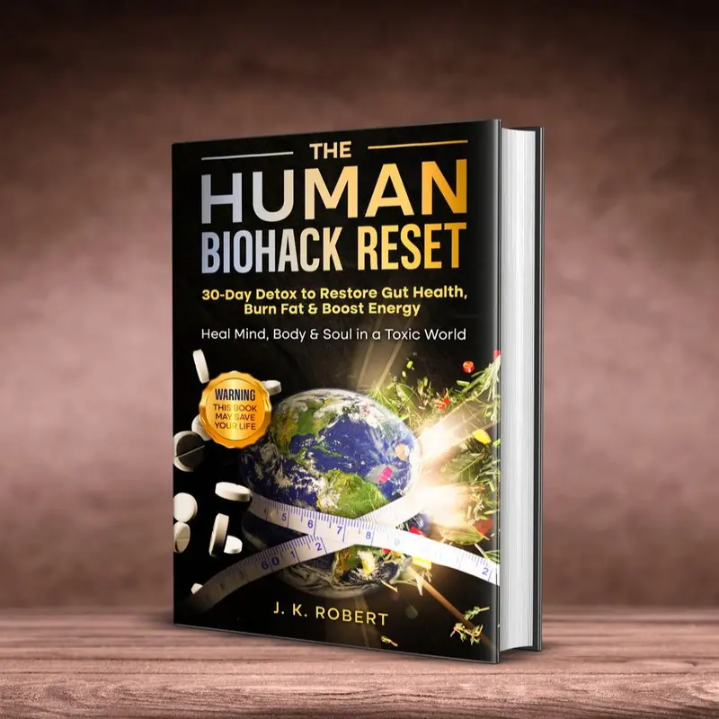 The Human Biohack Reset Book. A 30 Day Detox To Restore Gut Health, Burn Fat & Boost Energy Naturally Meal Planner Total Body Recovery