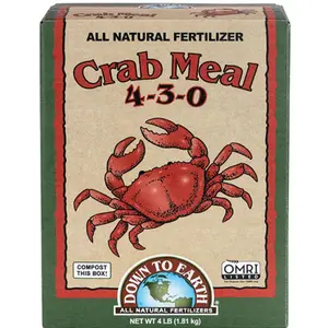 Down To Earth Crab Meal OMRI Certified Organic fertilizer for Planting and Gardening 5lb
