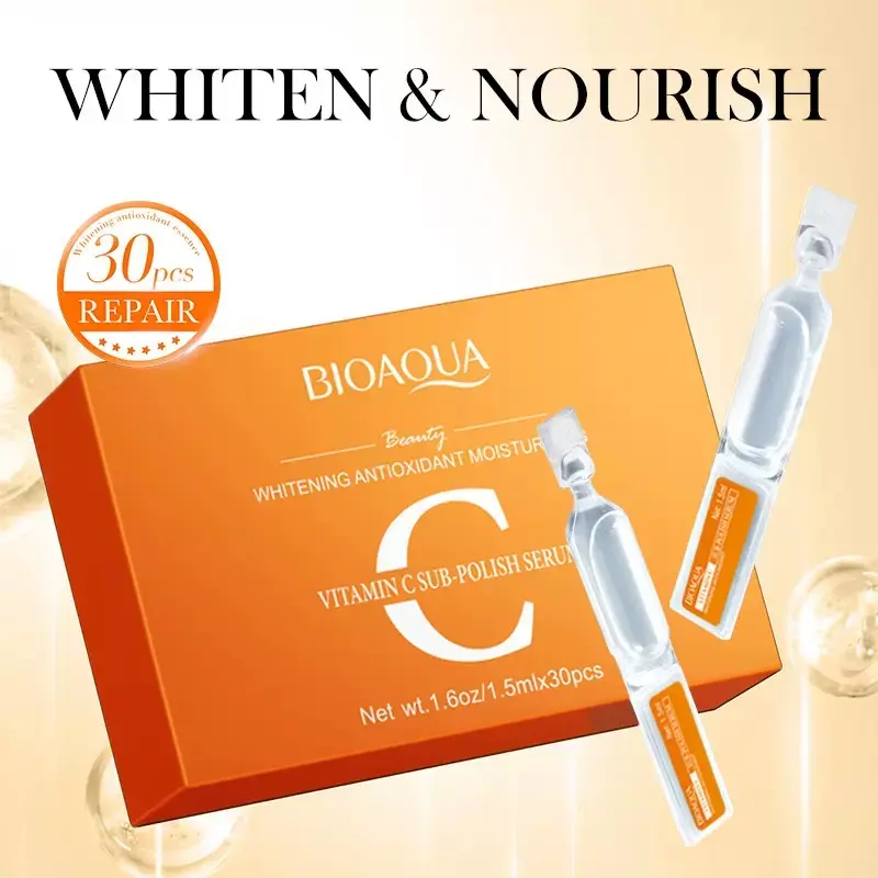 Korean Style Serum Keychain Accessory with 30 Vials - Portable Moisturizer for Dry Skin Hydration - 5% Hyaluronic Acid Anti-Aging Formula, Summervibes