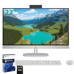 HP 27" FHD Touchscreen All-in-One Desktop, Intel Core Ultra 7 155U, 32GB Memory, 1TB SSD, Win11 Pro, Height Adjustable, Shell White,Bundle Accessory