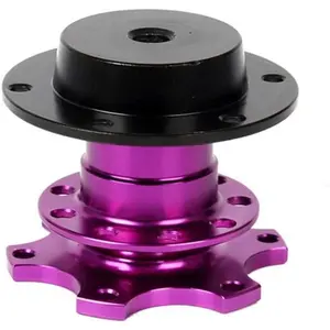 BestTeam Universal Steering Wheel Snap Off Quick Release Hub Adapter Boss Kit With 6-hole Steering Wheel Hub (Purple)