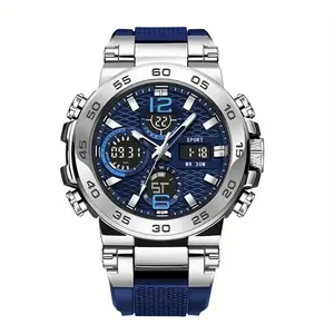 Men's Analog-Digital Sports Watch | Multifunctional with Calendar Stopwatch Alarm | Water Resistant Shockproof for Gym Running Campus | Active Lifestyle Watch for Students & Daily Wear