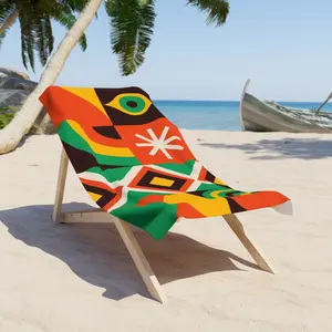 Vibrant Geometric Beach Towel, Colorful Summer Towel, Bohemian Towel, Poolside Essential, Picnic Blanket