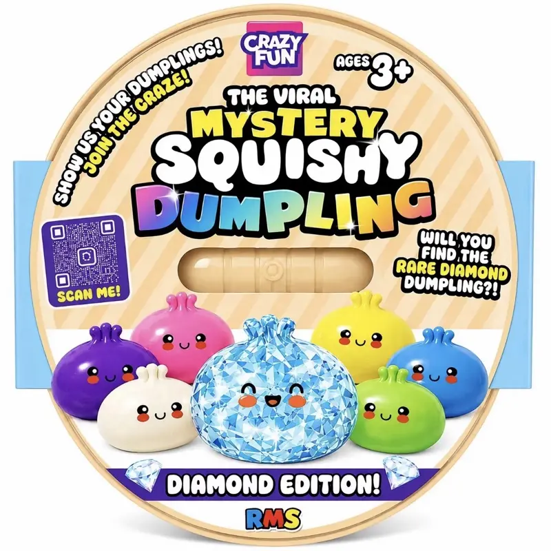 RMS Crazy Fun The Original Viral Mystery Squishy Dumpling: Diamond Edition - Collectible Blind Box