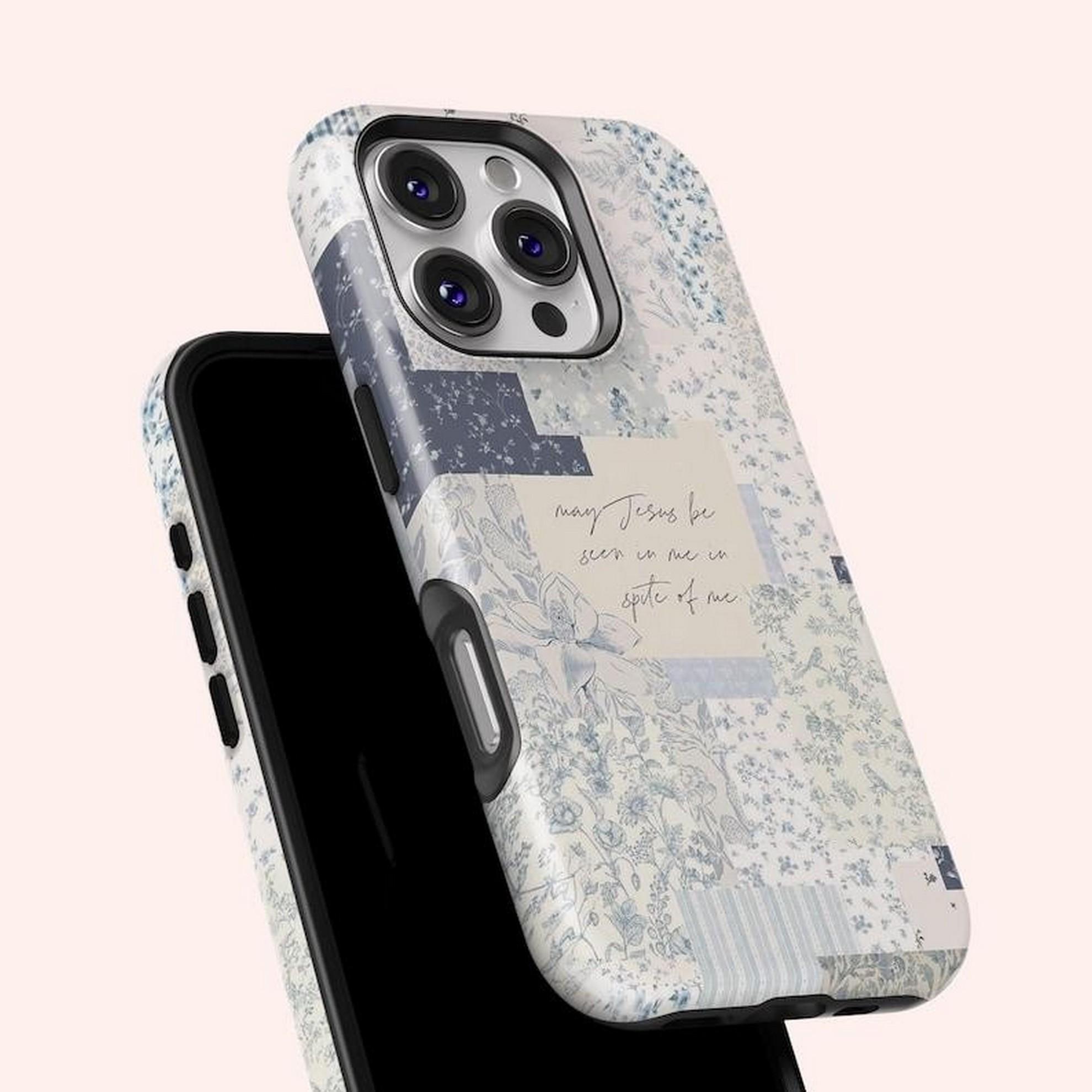 Christian Coquette Phone Case Patchwork Cute Jesus God Bible Verse Cover Religious Gift iPhone 17 16 15 14 13 12 11