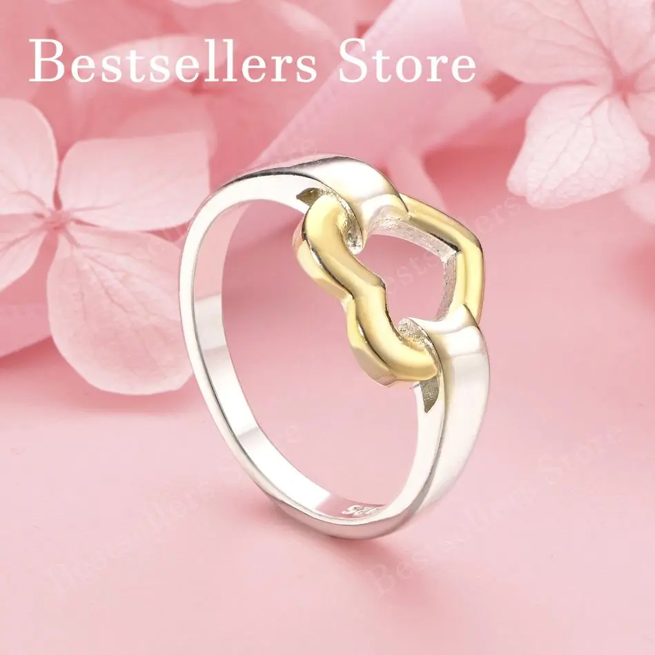 1 piece of 925 sterling silver 7-10 exquisite heart-shaped ring, fashionable women's gift, wedding jewelry accessories