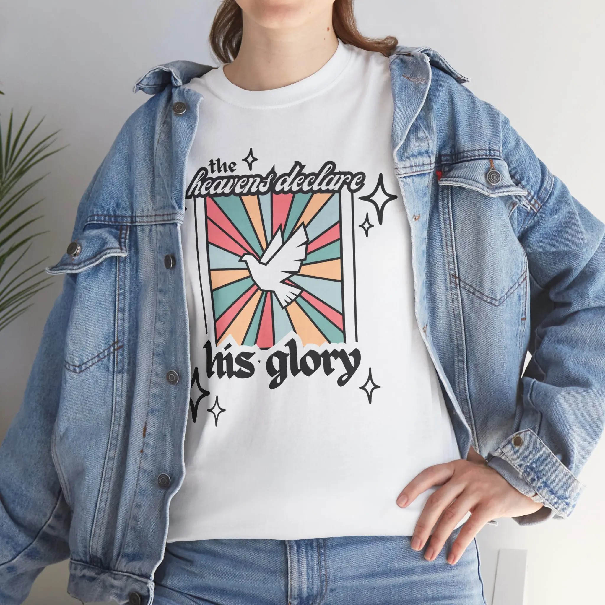 Heavenly Glory Tee | Unisex Cotton T-Shirt for Faith & Inspiration, Motivational Gift, Church Wear, Spiritual Apparel, Christian Clothing