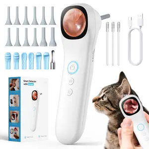 1080P HD Pet Otoscope with Screen - Ear Nose Oral Camera with 4 LED Lights, Video & Photo for Adults Kids Dogs Cats, Home Health Inspection Tool