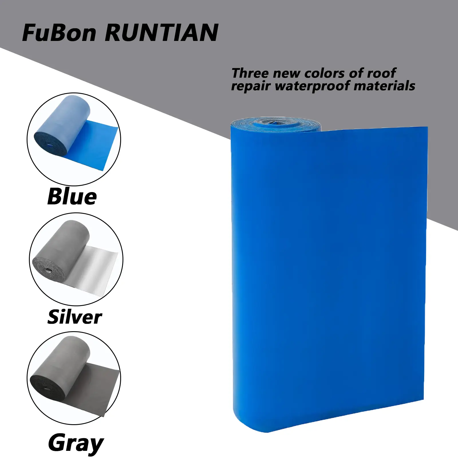 FuBon RUNTIAN Polyethylene Roof Repair Tape, 39.4x5.5yd High Temperature Resistant Waterproof Sealant Tape, for Rusty Metal Roofs/Siding, 10+ Yr Rust Spread Protection Barrier