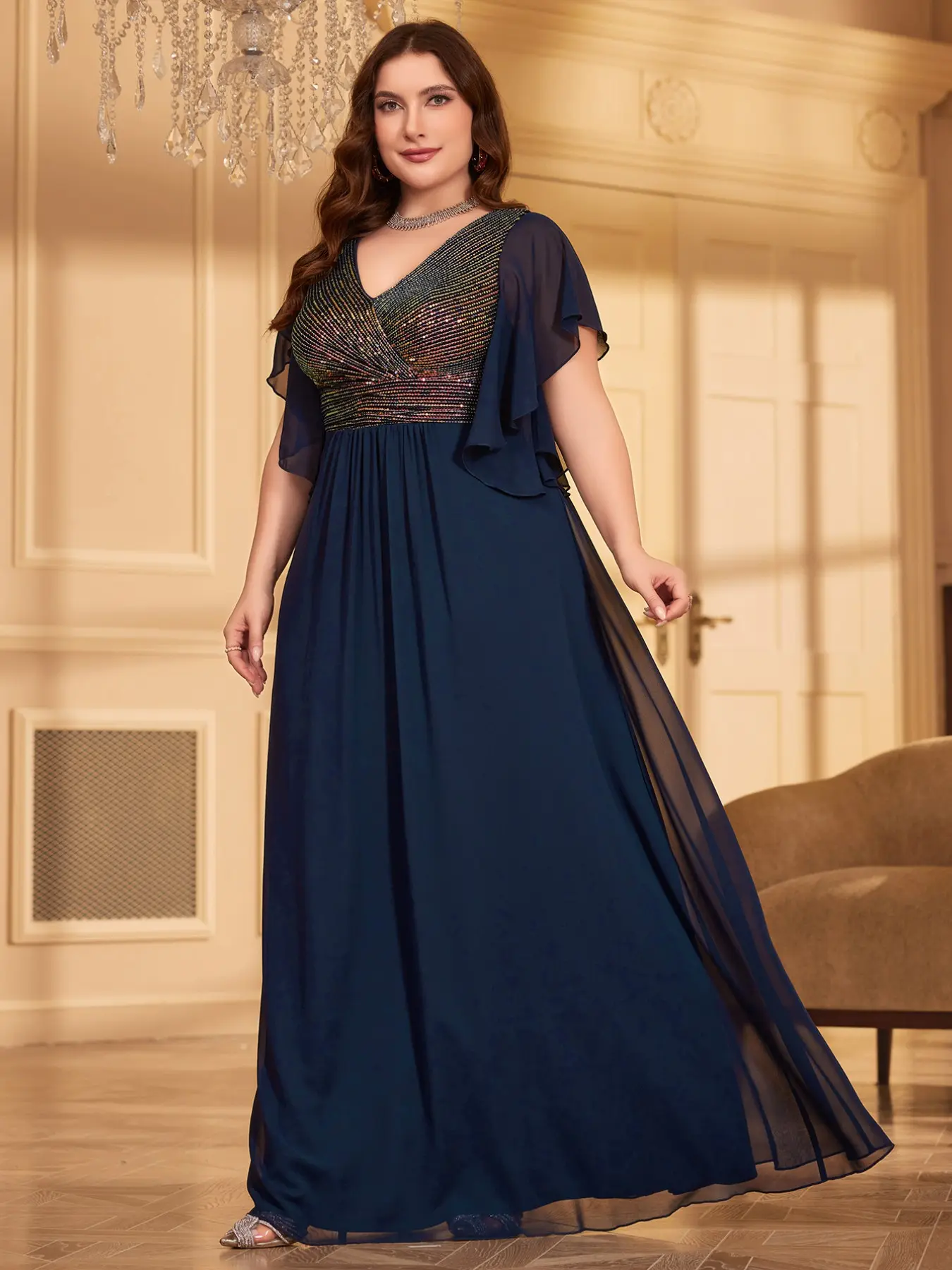 blue and green shein dress - TikTok Shop