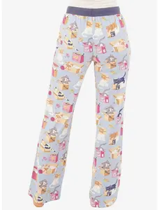 Cute Kittens and Boxes Straight Leg Sleep Pant