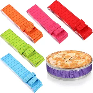 6 count Cake Strips for Even Baking Cake Pan Baking Strips Colorful Absorbent Thick Tray Protection Straps for Clean Edges  Kitchen Supplies