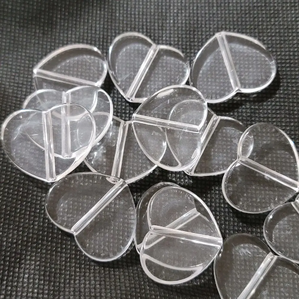 31x25mm Acrylic Heart Base Beads - Beads for Crafts, DIY Decorations, Handmade Beading Material, Jewelry Making Supplies, Beadable Pen Embellishments, Decoration Beads