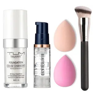 5PCS Color Changing Foundation Set – Full Coverage Makeup