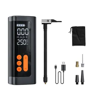 【Fathers Day Gift】Portable air compressor, 150PSI, 3X fast inflate, tire pressure monitoring, 4 inflation modes, 3-in-1 mini cordless inflatable pump，For Ball, Bike, Motorcycle and Car tyre inflatable-Multifunctional Auto Accessories!