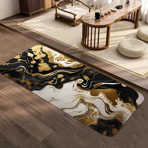Abstract Marble Pattern Floor Mat, 1 Count Non-slip Soft Floor Carpet, Decorative Area Rug for Home Living Room Bedroom Study Room