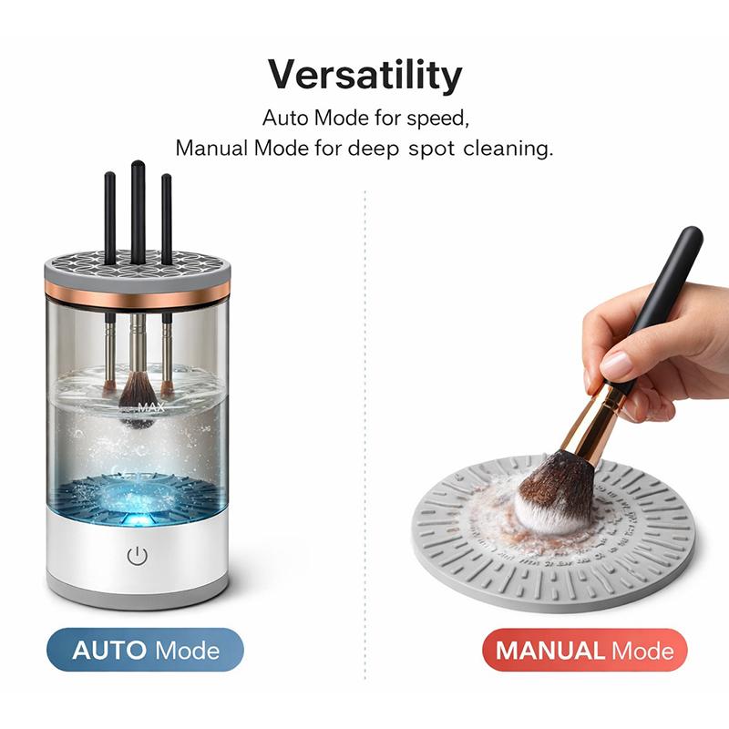 Electric Makeup Brush Cleaner Portable USB Powered Automatic Cleaning Machine Compact Design for Travelers & Makeup Enthusiasts Fits All Sizes