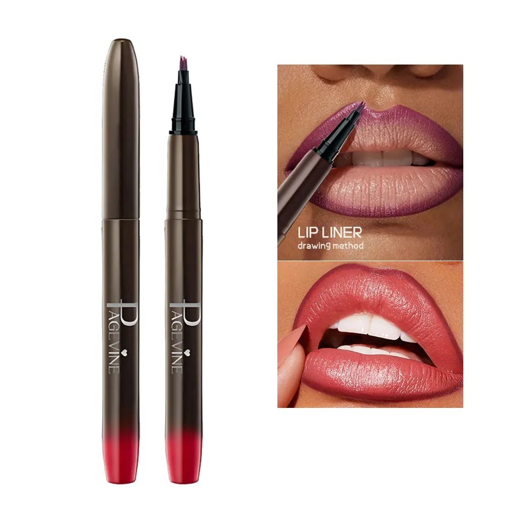 Lip Liner Stain Pen - Sculpting Lip Contour Makeup with Smooth Matte Finish, Lightweight Waterproof Long Wear Lip Color for Natural Fuller Lips, Smudge-Proof Daily Makeup Essential