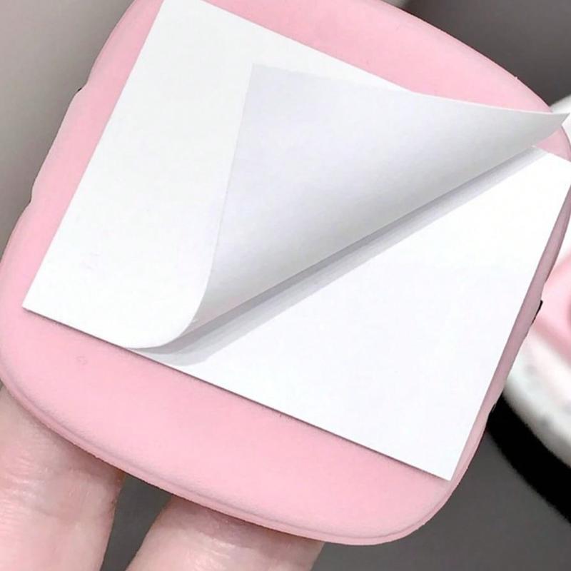 100 Sheets Oil Absorbing Papers with Replacement Pack, Powder Puff Style, Portable Makeup Mirror, Small and Convenient