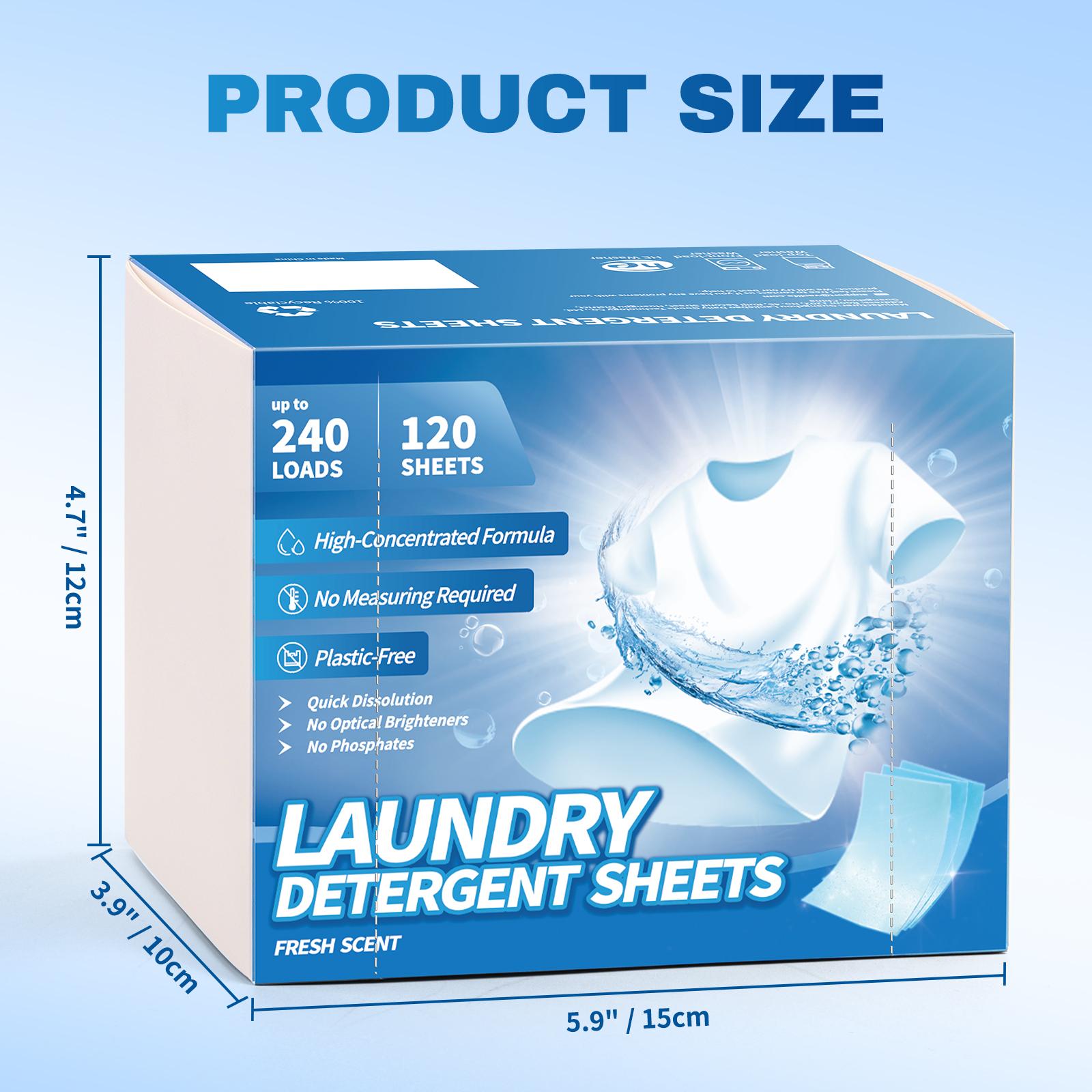 Lavender Laundry Detergent Sheets 120 Count, Concentrated Laundry Soap Strips with Fresh Lavender Scent, Fast Dissolving Laundry Sheets for Cold or Hot Wash, Lightweight Eco Friendly Laundry Detergent for Home, Dorm and Travel Use