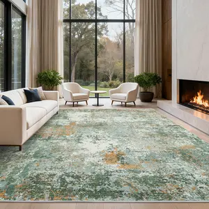 Modern Abstract Non-slip Rug Washable Area Rug Low-pile Foldable Interior Decorative Rug Non-shedding Easy to Clean for Bedrooms Restaurants Offices Cafes Apartments Laundry Rooms and Game Rooms Machine