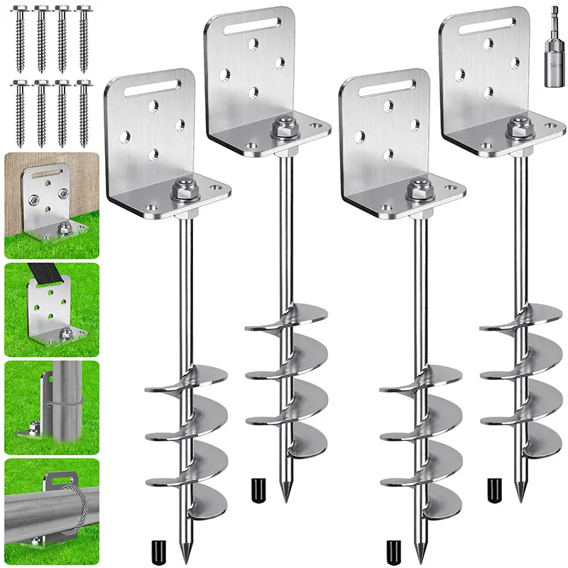 30 Inch Earth Anchors Heavy Duty | Ground Stakes for Camping, Carports, Trampolines & Outdoor Structures