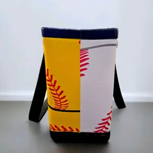 Small Half Softball Half Baseball Tote Bag