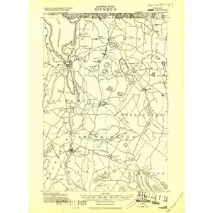 Lake Memphremagog Vermont USGS Topographic Quadrangle Map, 1919, 1:62500