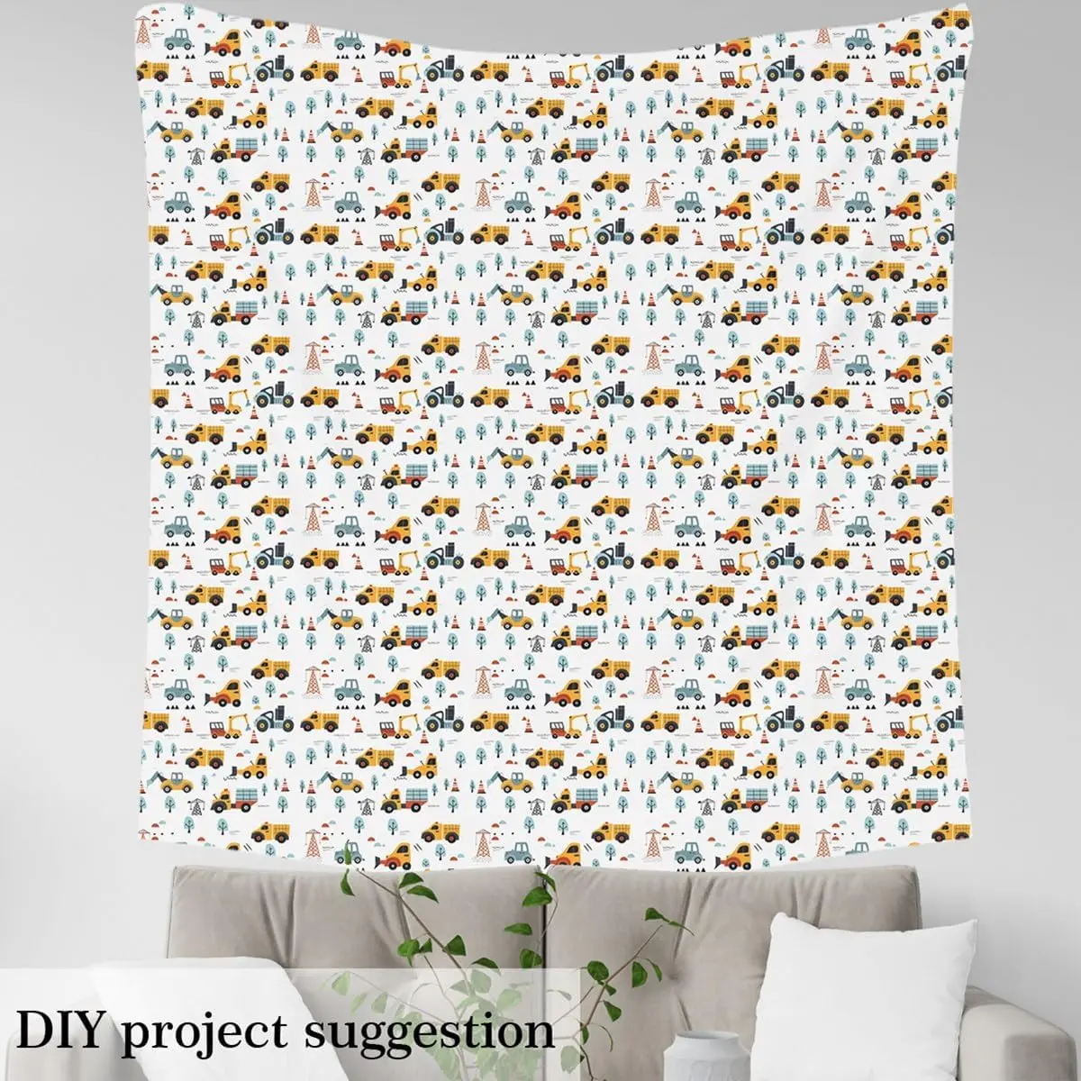 Feelyou Tight-Weave Waterproof Cartoon Patterned Woven Fabric - 1 yd (length 36x58 in) for Handbag, Home Refinishing Furniture, 3D Printing Projects