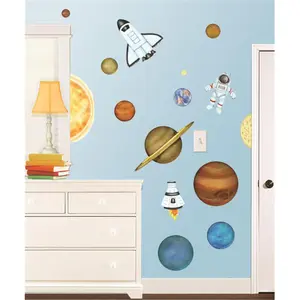 212 MAIN Outer Space Super Jumbo Applique Stickers - Smooth, Removable Decorative Wall Decals for Home Decor Supplies