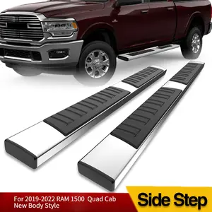 YITAMOTOR Running Boards for 2019-2025 Dodge Ram 1500 Quad Cab/Extended Cab New Body Style, 6 inches Side Step Nerf Bars (Exclude Classic), Chrome Auto Accessories Driving Vehicles Stability Enhance Comfortable Reliable Heavy Duty Aluminum Running Boards