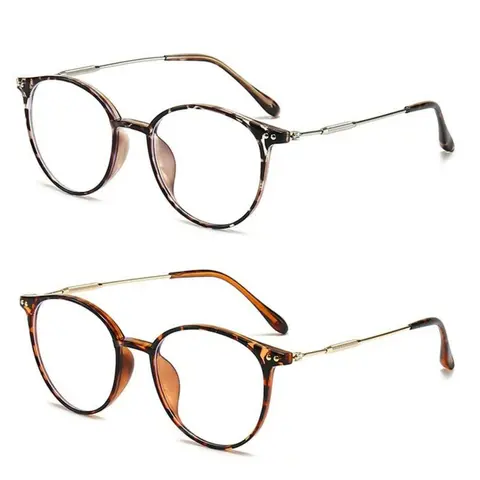 Women's Fashion Leopard Pattern Eyeglasses, Trendy Casual Frames, Anti-blue Light Eyeglasses for Everyday Use, Fashion Accessory Eyewear, Fashion Accessories for Outdoor Activities