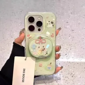 Green Apple Bear case suitable for Apple 17PROMAX, iPhone 15/14PLUS, and the new Huawei PURA7