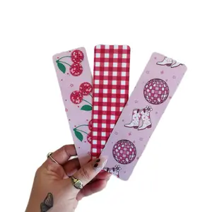Disco Cowgirl Vibes Bookmark Set - Pink Cherry Disco, Hot Pink Gingham, Cowgirl Boots, Handmade & Laminated