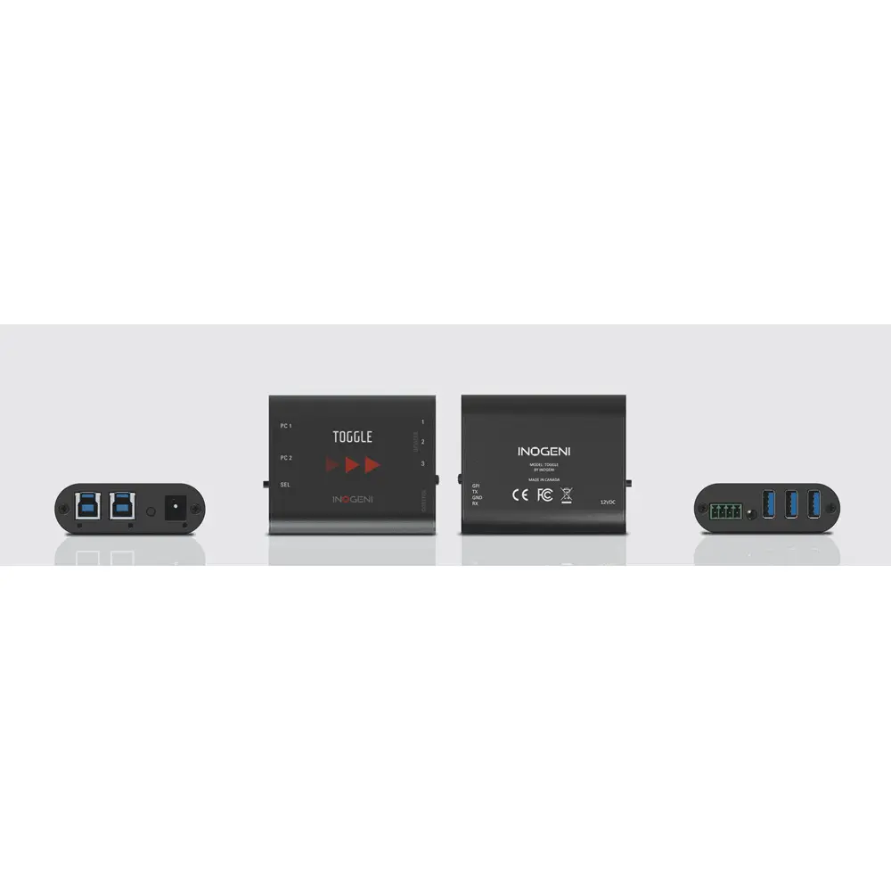 Inogeni TOGGLE USB 3.0 Network Switch, Device Swap Solution for 2 PCs, Ideal for PC Users Needing Seamless Switching