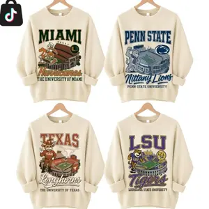 [Sale off 50%] Custom Team College Full Team Vintage Sand Sweatshirt – Football College Mascots Tee – Unisex Throwback Sports Shirt A9O