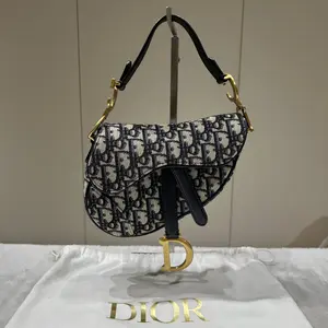 Pre-owned Dior Canvas Shoulder Bags Saddle mini 59434334