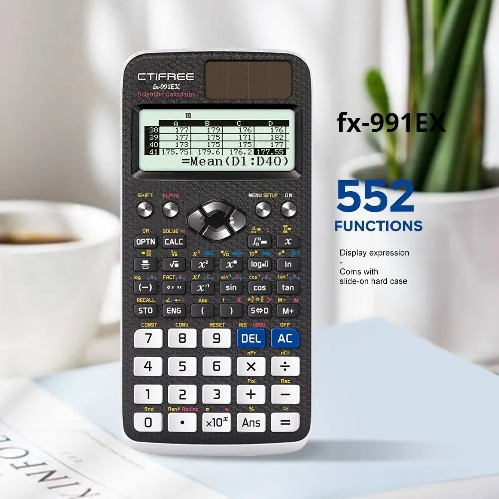 FX991EX Scientific Calculator，Function Calculator，  552 Function Matrix Complex Solution Equation for High School and Collage Students， Battery Powered Calculator With Display Office Supplies