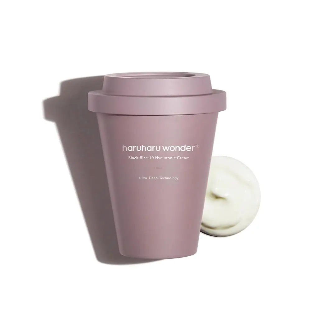 haruharu wonder Black Rice 10 Hyaluronic Cream, 3.0 fl oz, Face Moisturizer, Vegan, Cruelty Free, Daily skincare